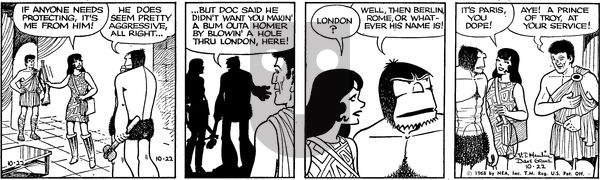 Alley Oop on Tuesday October 22, 1968 Comic Strip