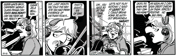 Doonesbury - Monday October 12, 1992 Comic Strip
