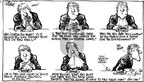 Pat Oliphant - Thursday April 1, 1993 Comic Strip