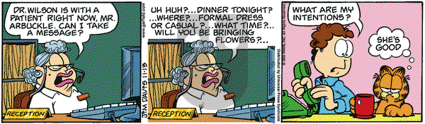 Garfield on Monday November 13, 2006 Comic Strip