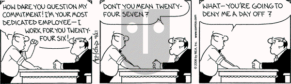 The Born Loser on Monday April 21, 2008 Comic Strip