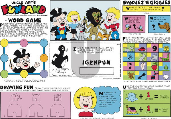 Uncle Art's Funland on Sunday March 9, 2025 Comic Strip