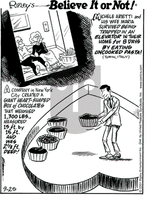 Ripley's Believe It or Not on Tuesday September 25, 2001 Comic Strip