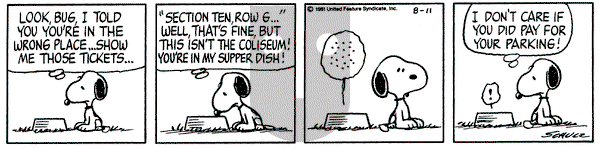 Peanuts on Tuesday August 11, 1981 Comic Strip