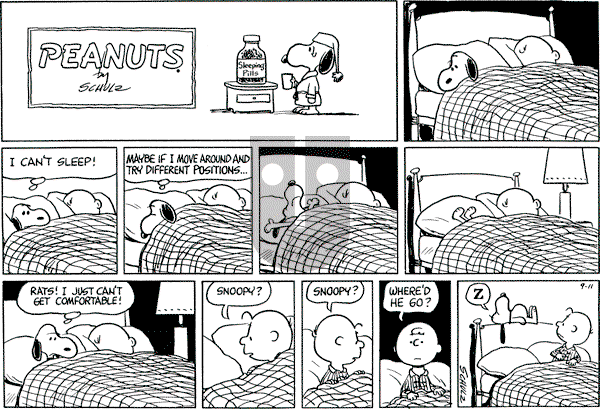 Peanuts - Sunday September 11, 1966 Comic Strip