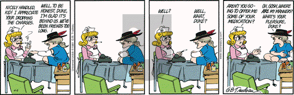 Doonesbury on Wednesday April 8, 2015 Comic Strip