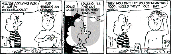 Luann on Saturday July 13, 1991 Comic Strip