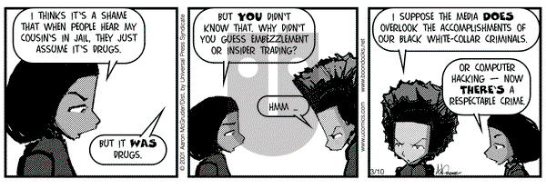 The Boondocks on Friday April 13, 2001 Comic Strip