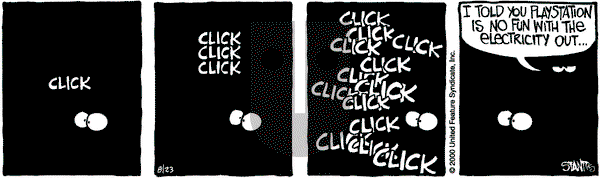 The Buckets - Wednesday August 23, 2000 Comic Strip