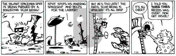 Calvin and Hobbes on Tuesday July 30, 1991 Comic Strip
