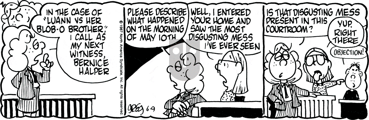 Luann - Tuesday June 9, 1987 Comic Strip