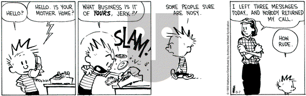 Calvin and Hobbes - Wednesday June 7, 2023 Comic Strip