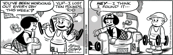 Nancy on Thursday April 11, 2002 Comic Strip