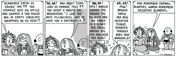 Cathy Classics on Thursday February 15, 1996 Comic Strip