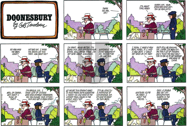 Doonesbury on Sunday October 17, 1982 Comic Strip