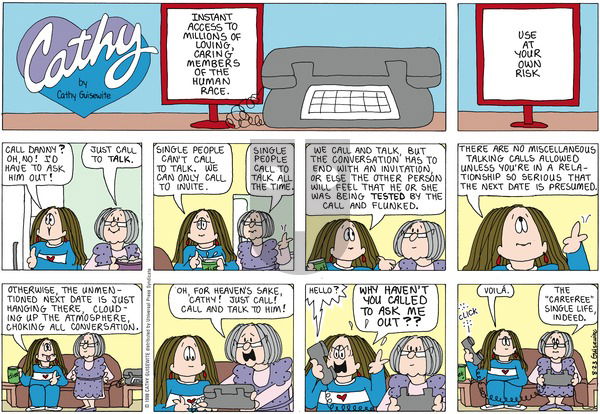 Cathy Classics on Sunday August 23, 1998 Comic Strip