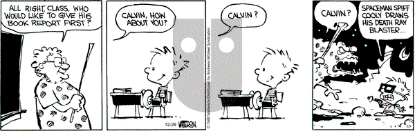 Calvin and Hobbes on Monday December 29, 2025 Comic Strip
