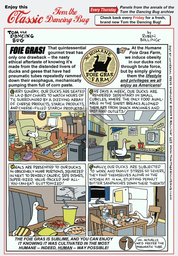 Tom the Dancing Bug on Thursday October 18, 2012 Comic Strip