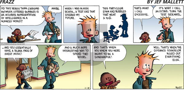 Frazz on Sunday November 18, 2012 Comic Strip