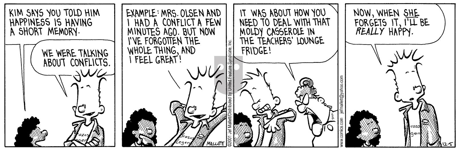 Frazz - Wednesday December 5, 2001 Comic Strip