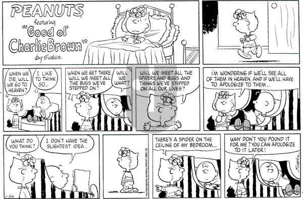 Peanuts - Sunday January 26, 1986 Comic Strip