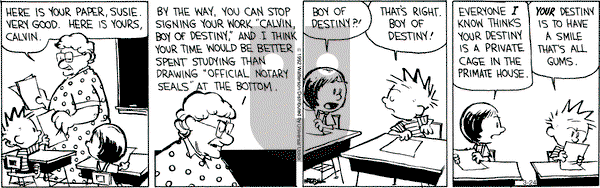 Calvin and Hobbes - Saturday March 24, 2012 Comic Strip