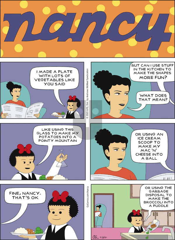 Nancy - Sunday November 28, 2021 Comic Strip