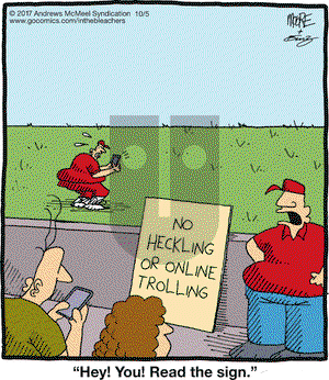 In the Bleachers on Thursday October 5, 2017 Comic Strip
