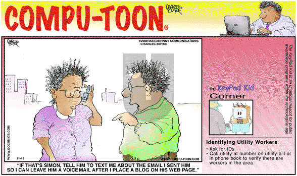 Compu-toon on Sunday November 16, 2008 Comic Strip