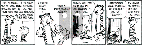 Calvin and Hobbes - Monday March 30, 2020 Comic Strip