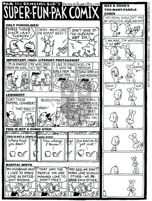 Tom the Dancing Bug on Sunday April 12, 1998 Comic Strip