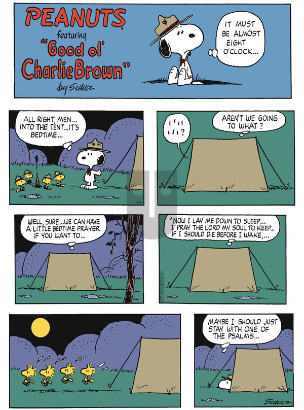 Peanuts on Sunday April 6, 2025 Comic Strip