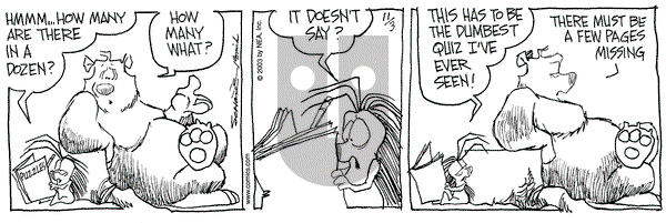 The Grizzwells on Friday December 26, 2003 Comic Strip