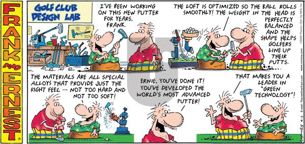 Frank and Ernest on Sunday April 5, 2009 Comic Strip
