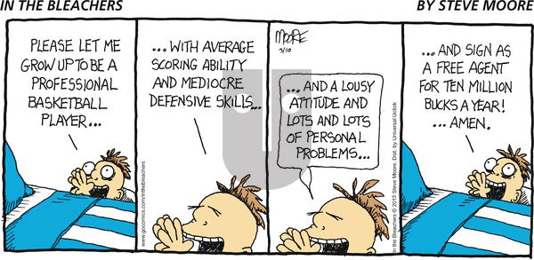 In the Bleachers on Sunday March 10, 2013 Comic Strip