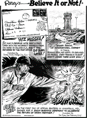 Ripley's Believe It or Not on Wednesday May 24, 2006 Comic Strip