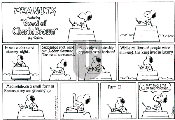 Peanuts - Sunday November 16, 1969 Comic Strip