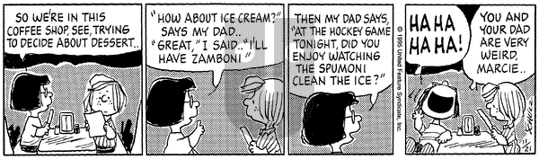 Peanuts on Tuesday November 21, 1995 Comic Strip