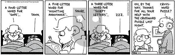 FoxTrot on Monday February 8, 1999 Comic Strip
