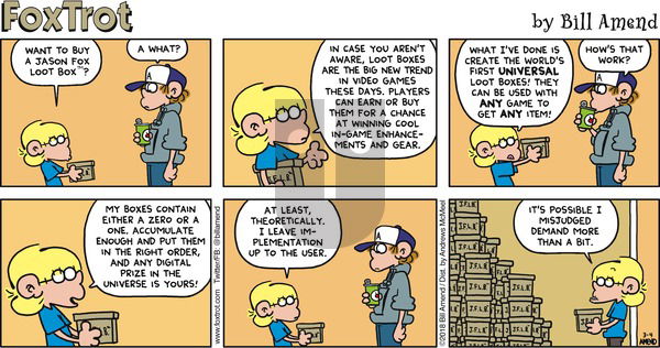 FoxTrot on Sunday March 4, 2018 Comic Strip