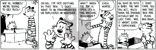 Calvin and Hobbes - Monday July 8, 2024 Comic Strip
