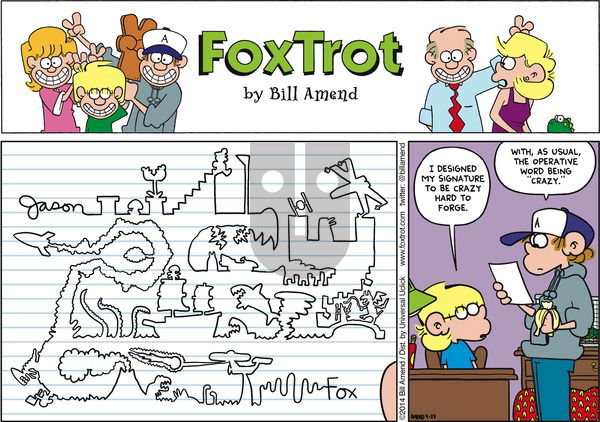 FoxTrot on Sunday April 27, 2014 Comic Strip