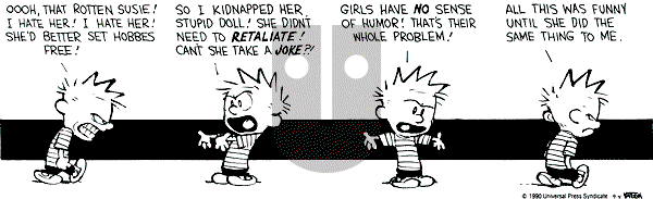 Calvin and Hobbes - Tuesday September 4, 1990 Comic Strip
