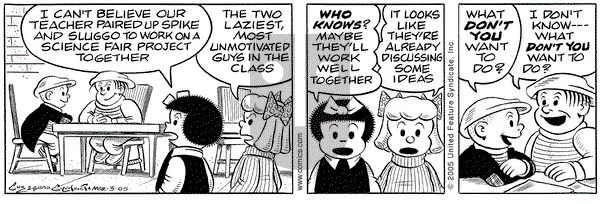 Nancy on Thursday March 3, 2005 Comic Strip