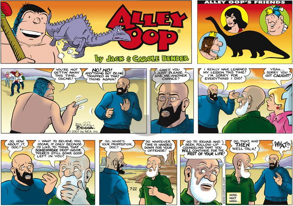 Alley Oop on Sunday July 22, 2007 Comic Strip