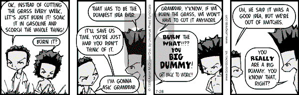The Boondocks - Wednesday July 28, 1999 Comic Strip