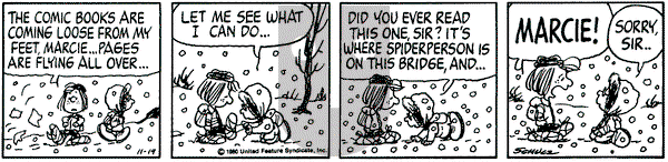 Peanuts on Wednesday November 19, 1980 Comic Strip