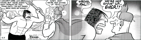 Alley Oop on Sunday July 8, 2007 Comic Strip