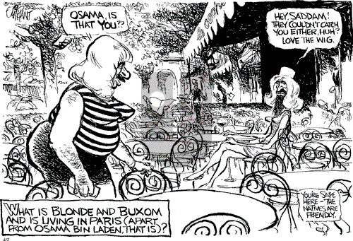 Pat Oliphant on Wednesday April 2, 2003 Comic Strip