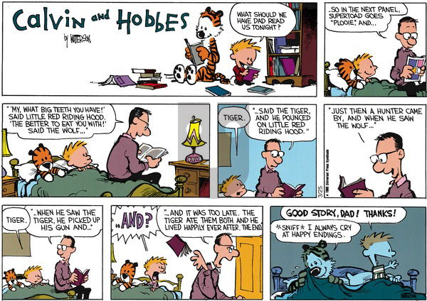 Calvin and Hobbes on Sunday February 2, 1986 Comic Strip